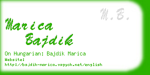 marica bajdik business card